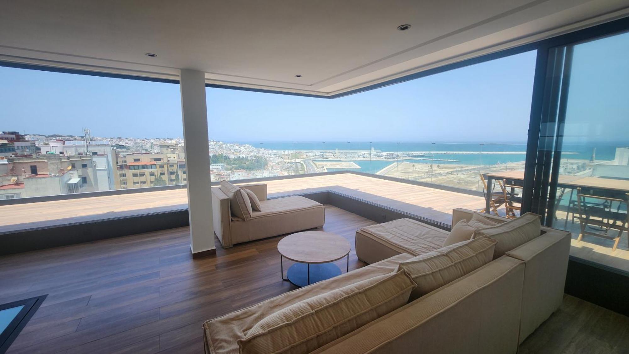 Magnifique Penthouse 160M2 Terrasse 90M2 Vue Mer Tangier Bagian luar foto