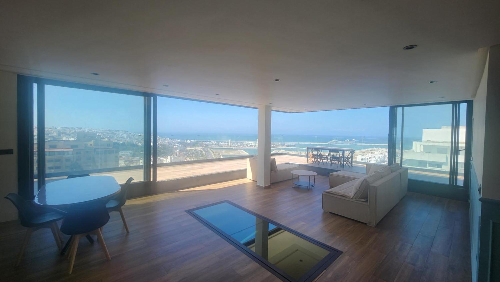 Magnifique Penthouse 160M2 Terrasse 90M2 Vue Mer Tangier Bagian luar foto